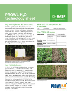 PROWL H2O technology sheet - AgSolutions.ca