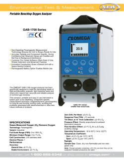 Portable Benchtop Oxygen Analyzer