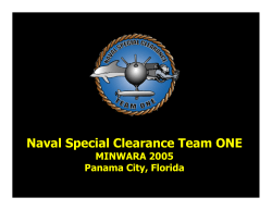 Naval Special Clearance Team ONE - minwara.org