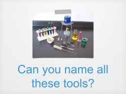 Can you name all these tools? Standard: Embedded Inquiry Inq. 3