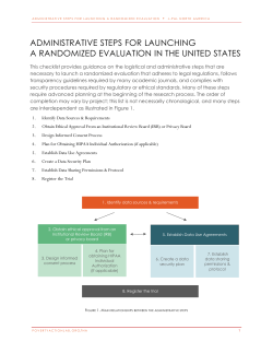 administrative steps for launching a randomized evaluation in the