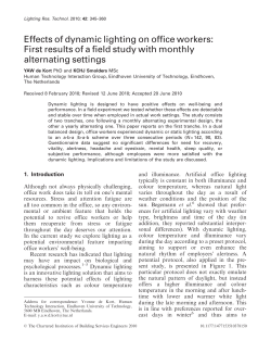 Effects of dynamic lighting on office workers