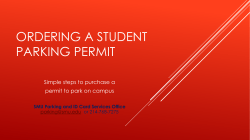 Ordering a Student Parking permit