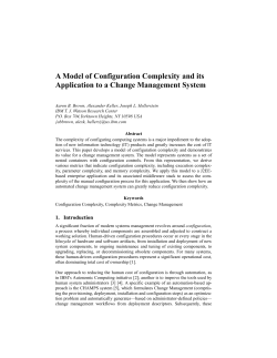 A Model of Configuration Complexity and its