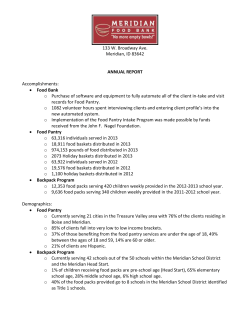 MERIDIAN FOOD BANK