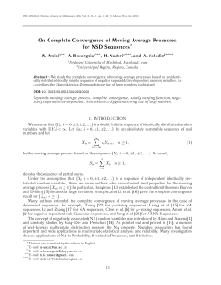 On Complete Convergence of Moving Average Processes for NSD