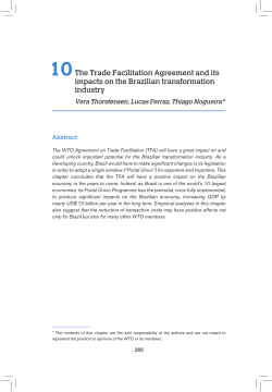 The Trade Facilitation Agreement and its impacts on the Brazilian