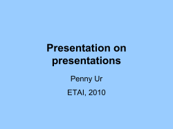 Presentation on presentations