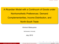 A Ricardian Model with a Continuum of Goods under