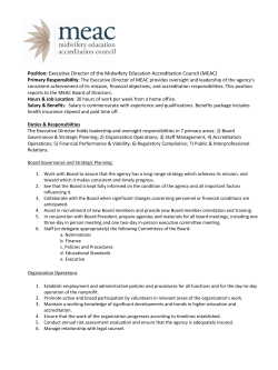 Position - Midwifery Education and Accreditation Council