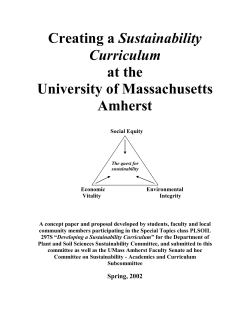 Building a Sustainable Living Curriculum