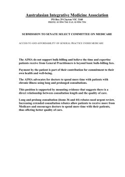 Submission - Senate Select Committee on Medicare