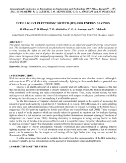 intelligent electronic switch (ies) for energy savings