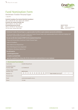 Fund Nomination Form