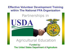 FFA Volunteer Development