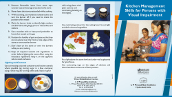 Kitchen Management Skills for Persons with Visual Impairment