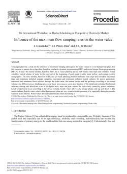 Influence of the Maximum Flow Ramping Rates on
