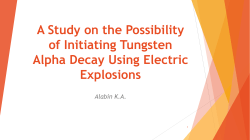 A Study on the Possibility of Initiating Tungsten Alpha