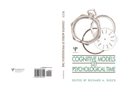 Cognitive Models of Psychological Time