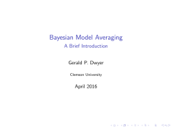 Bayesian Model Averaging