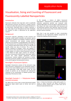 Application Note: Visualisation, Sizing and Counting of Fluorescent
