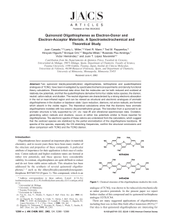 Quinonoid Oligothiophenes as Electron-Donor and