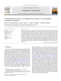 Concentrations and sources of carbonaceous aerosol