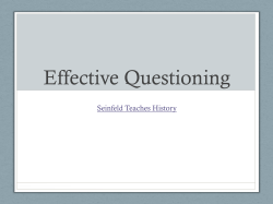 Effective Questioning
