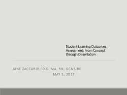 Student Learning Outcomes Assessment