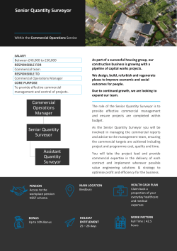 Senior Quantity Surveyor