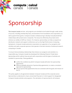 Sponsorship - Compute Canada