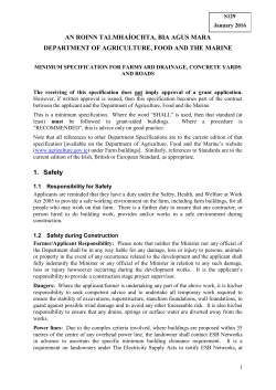 Minimum Snecification for Farm~ard Drainage.