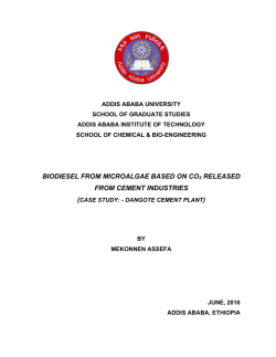 biodiesel from microalgae based on co2 released from cement