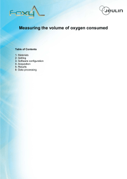 Measuring the volume of oxygen consumed