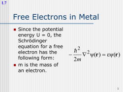 Free Electrons in Metal