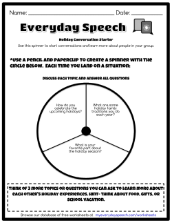 Think of 3 more topics or questions you can ask