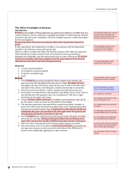 The effect of sunlight on biomass
