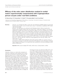 Efficacy of the solar water disinfection method in turbid waters