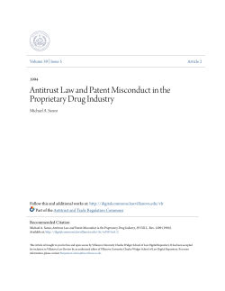 Antitrust Law and Patent Misconduct in the