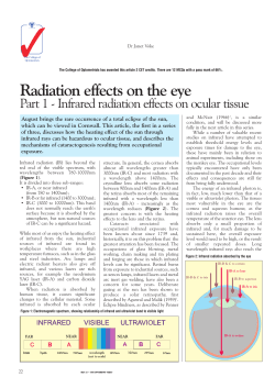 Radiation effects on the eye