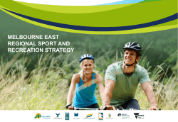 Melbourne East Regional Sport and Recreation Strategy 2016