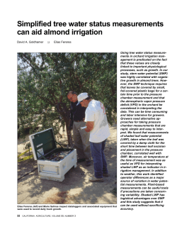 Simplified tree water status measurements can aid almond irrigation