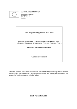 Draft guidance paper - European Commission
