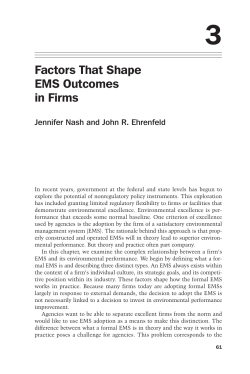 Chapter 3 -- Factors that Shape EMS Outcomes in Firms
