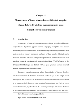Chapter-5 Measurement of linear attenuation coefficient of irregular