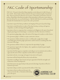 AKC Code of Sportsmanship