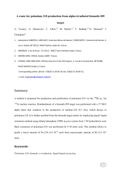 Production of Po-210 - HAL