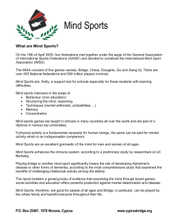 Mind Sports - Cyprus Bridge Federation