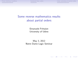 Some reverse mathematics results about partial orders