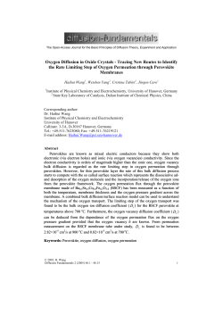 Oxygen Diffusion in Oxide Crystals